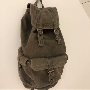 Bed Stü Rugged Olive Green Canvas “Ohara” Backpack